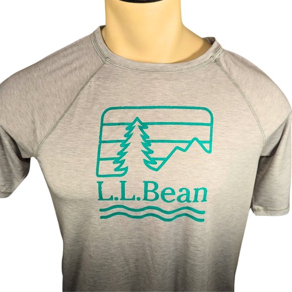 L.L Bean NWT Men's Large Short Sleeve Grey Everyday Sun Smart T-Shirt - Picture 5 of 11